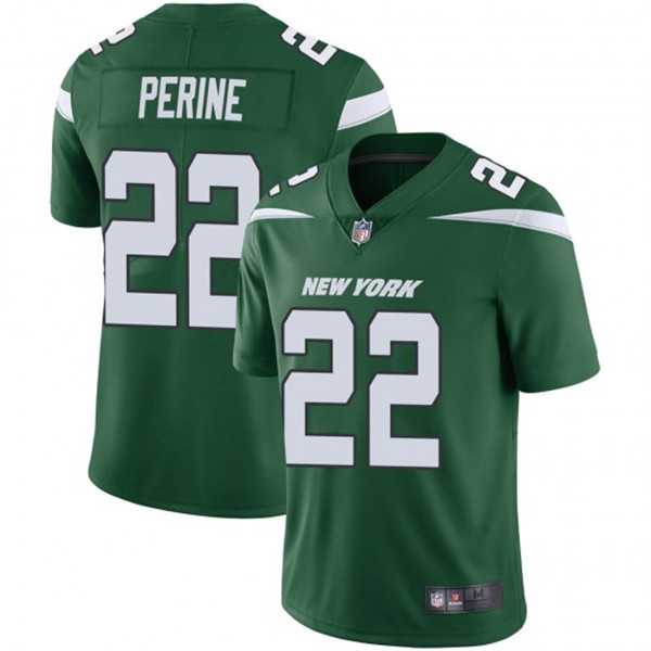 Men's New York Jets #22 La'Mical Perine Green Vapor Untouchable Limited Stitched NFL Jersey